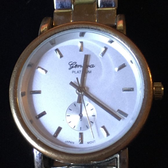Geneva Platinum Silver Tone Accent Watch main image 4